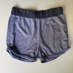 Miki Miette Blue Striped Shorts
